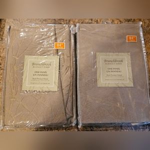 Beige Branchbrook Valance and 2 84" panels